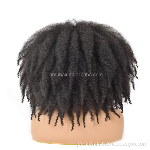 African Synthetic Ombre Glueless Cosplay Wig Lace Wig Short Afro  kinky curly  Hair Lace Front Wigs With Bangs